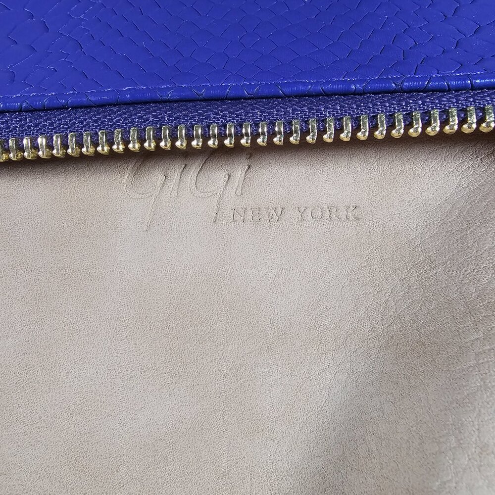 Gigi New York Python Embossed Clutch Bag - image 5